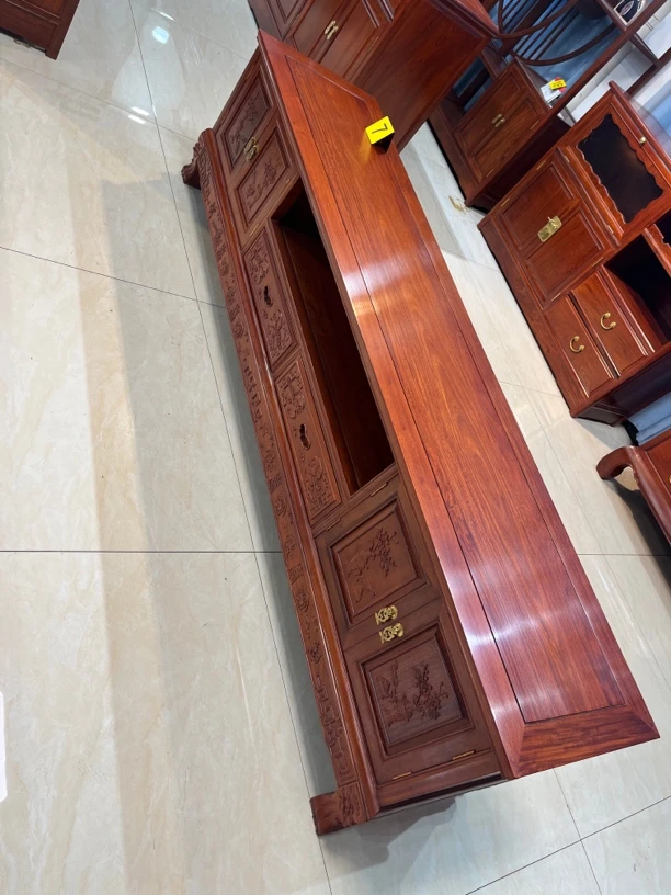 红木花梨木缅甸花梨木大果紫檀电视柜客厅家用古典