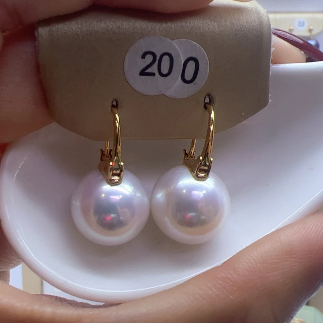 淡水珍珠耳饰银S925镶嵌