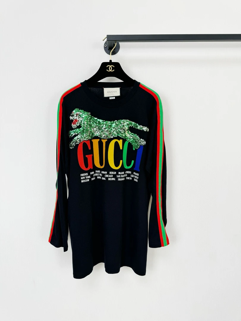 99新 GUCCI/古驰 Gucci古奇刺绣亮片连衣裙 /s码/99新