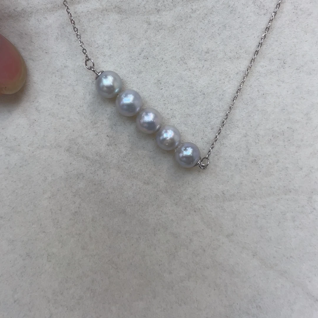 项链海水珍珠银S925镶嵌