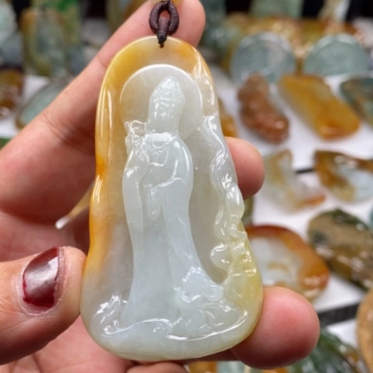 【闪购商品】翡翠颈饰未镶嵌缅甸翡翠A货吊坠