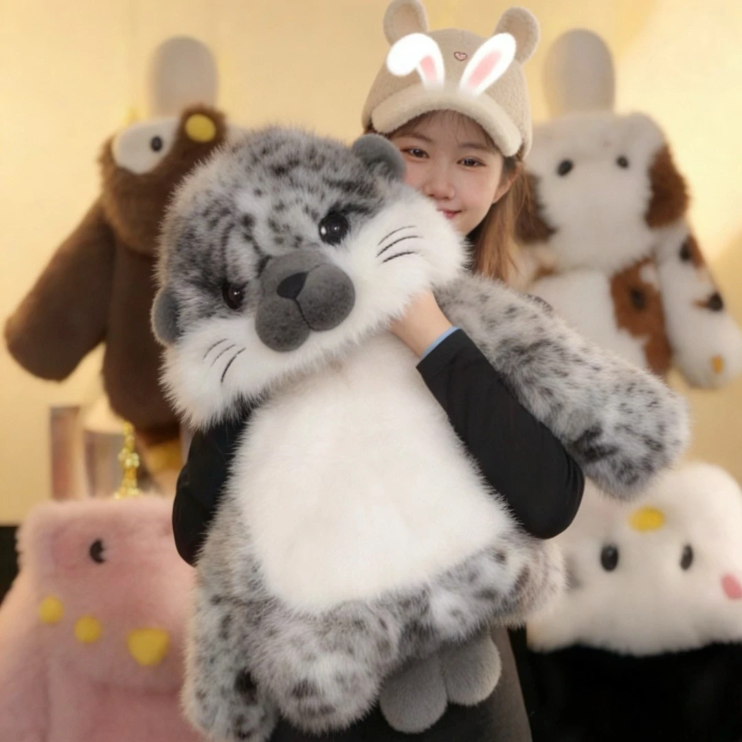 亲子男女童冬款毛绒毛茸茸萌宝小海狮草草冬季保暖加厚外套