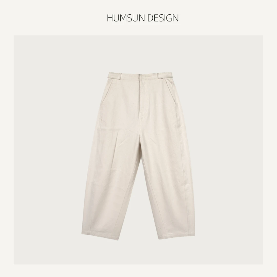 HUMSUN/禾木笙 挺阔有型|设计感立裁显瘦廓形山本风休闲裤 24A115