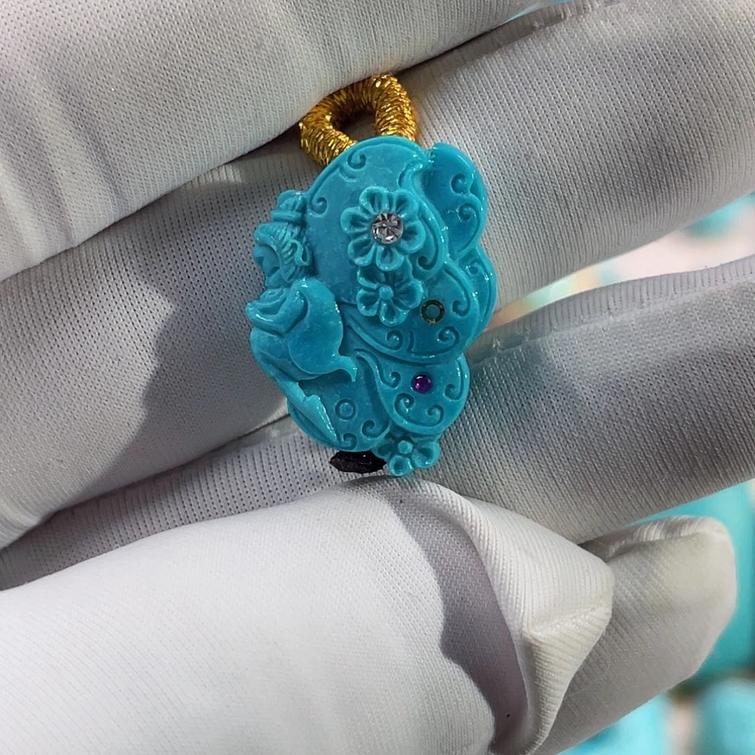 绿松石珠宝奇石未镶嵌