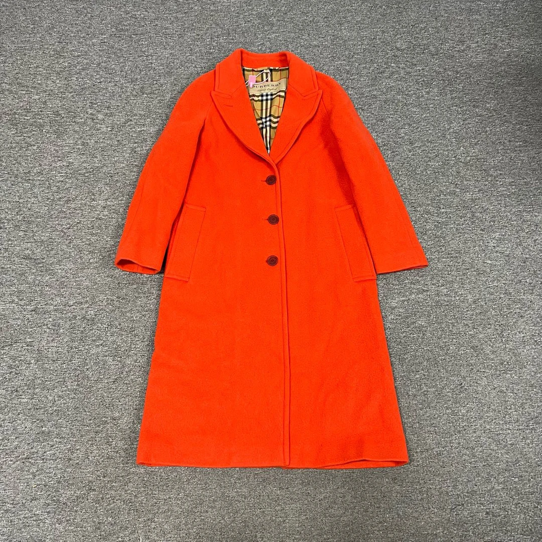 99新 BURBERRY/博柏利 Burberry 橘色大衣 uk6