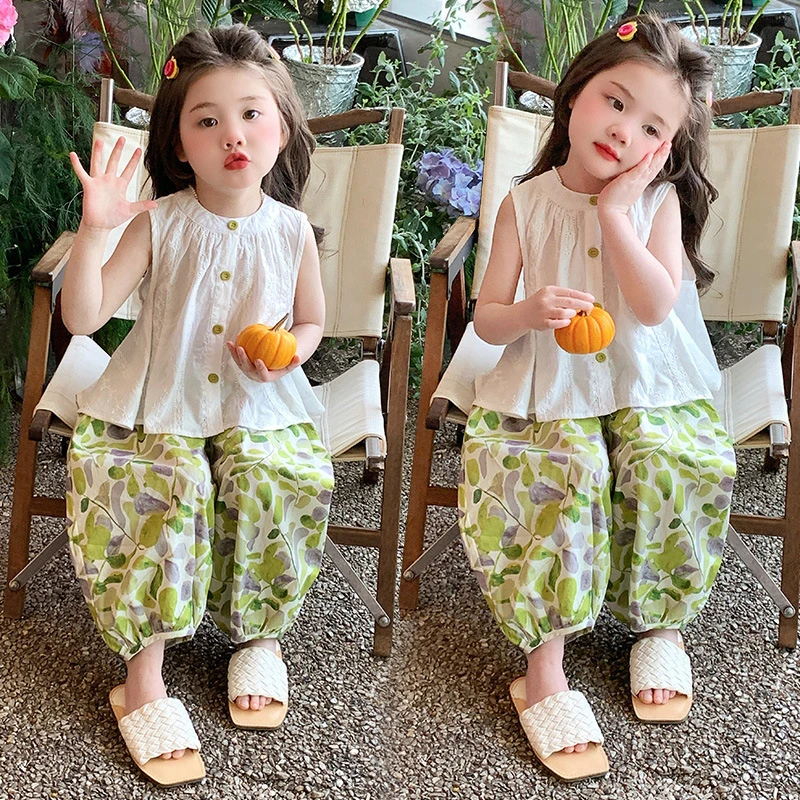 【4.23万人买过】女童2025夏季新款无袖蕾丝两件套