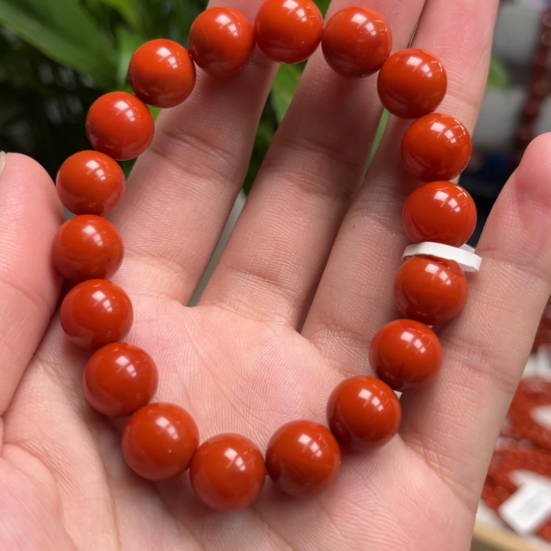 未镶嵌手链南红玛瑙保山冷水河柿子红手串11+