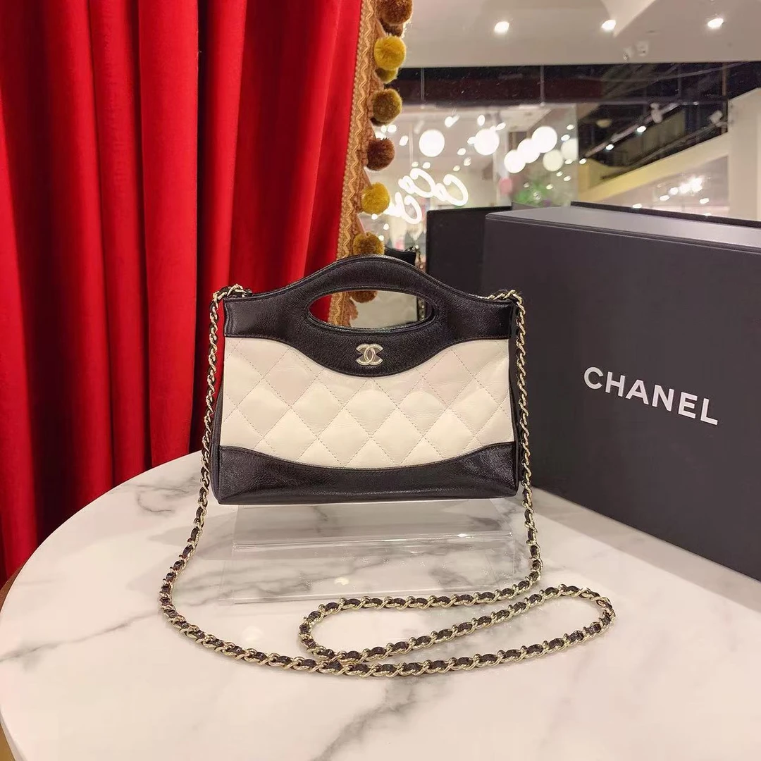 95新 Chanel/香奈儿 GGS香奈儿24b 31bag nano熊猫拼色26089181