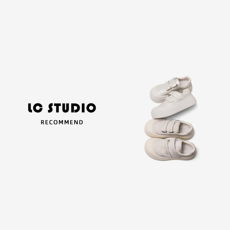 【老曹说鞋】真皮魔术贴小白鞋女秋面包鞋大头丑萌百搭厚底运动休闲