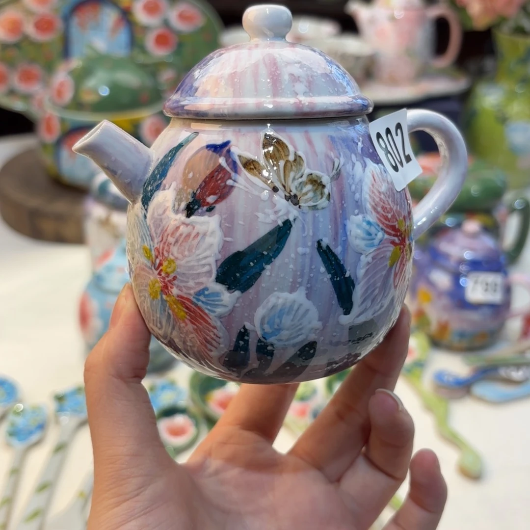 景德镇手绘高温釉下彩陶瓷茶具