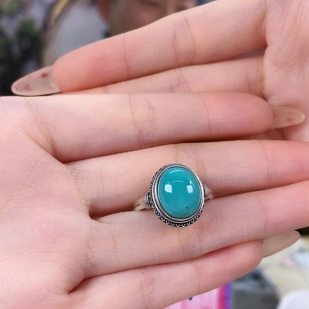 绿松石银S925镶嵌珠宝奇石