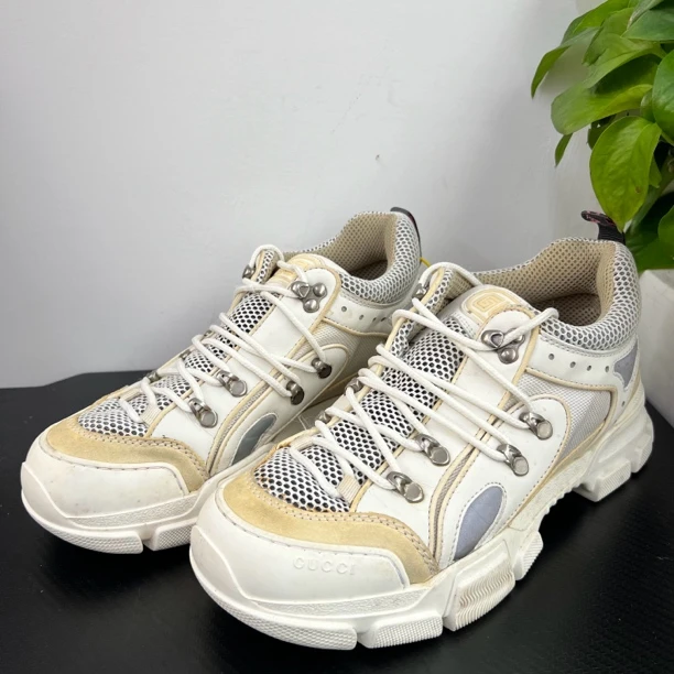 95新 GUCCI/古驰 41.5欧码白色老爹登山鞋无配件成色自定义wdf431