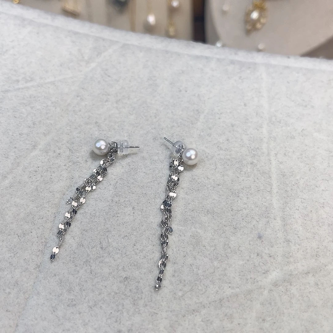 耳饰淡水珍珠银S925镶嵌