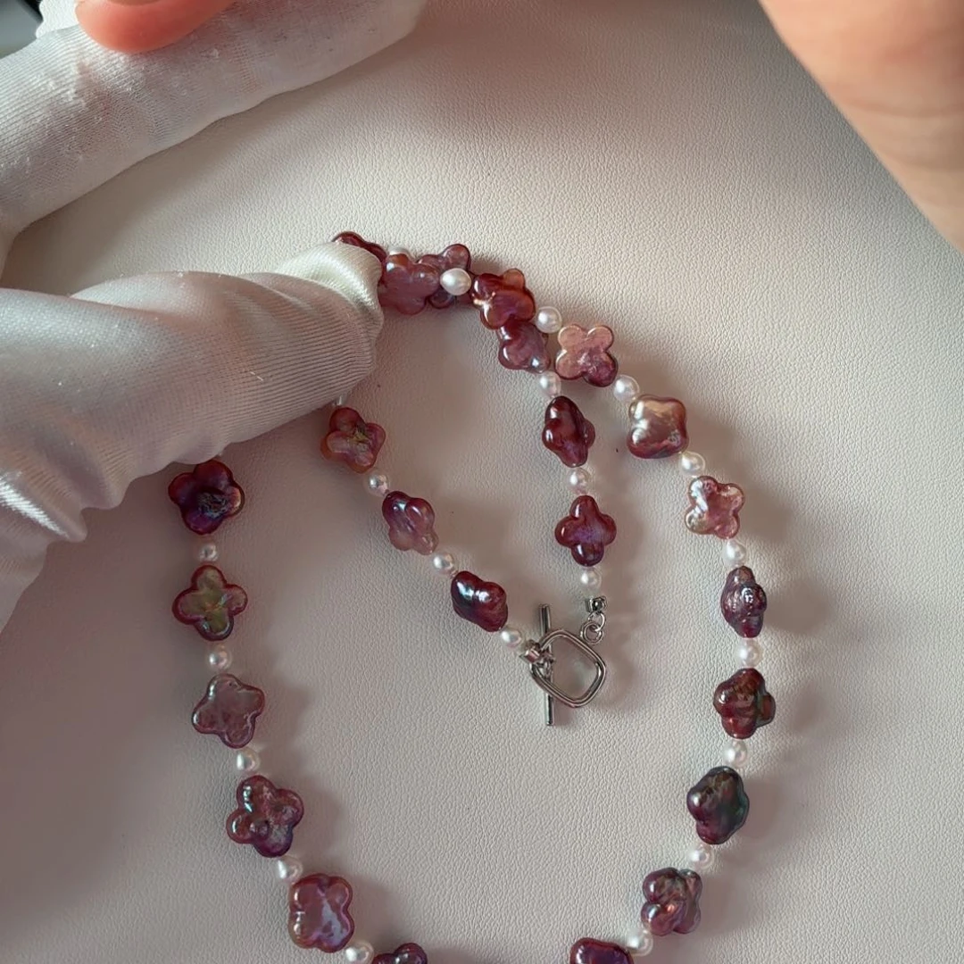 项链银S925镶嵌淡水珍珠不要盲拍