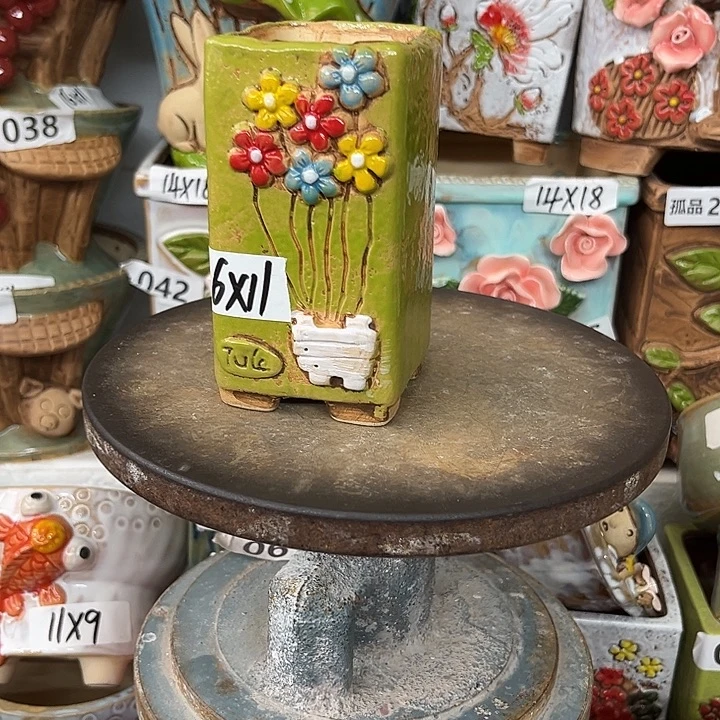 紫砂花盆粗陶材质多肉花盆