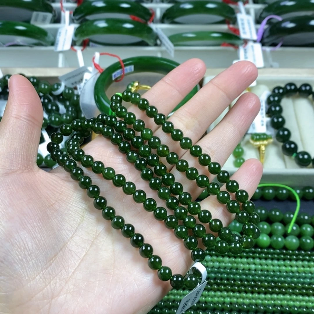 和田玉（碧玉）颈饰未镶嵌6mm