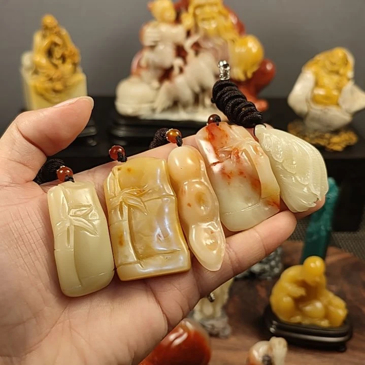 寿山石洗*挂件手挂件手