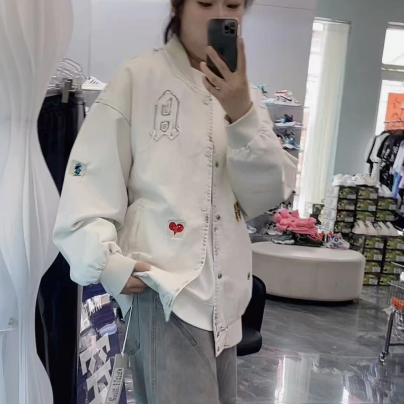 潮牌精品潮流宽松青少年连帽拼色休闲外套直播拍编码