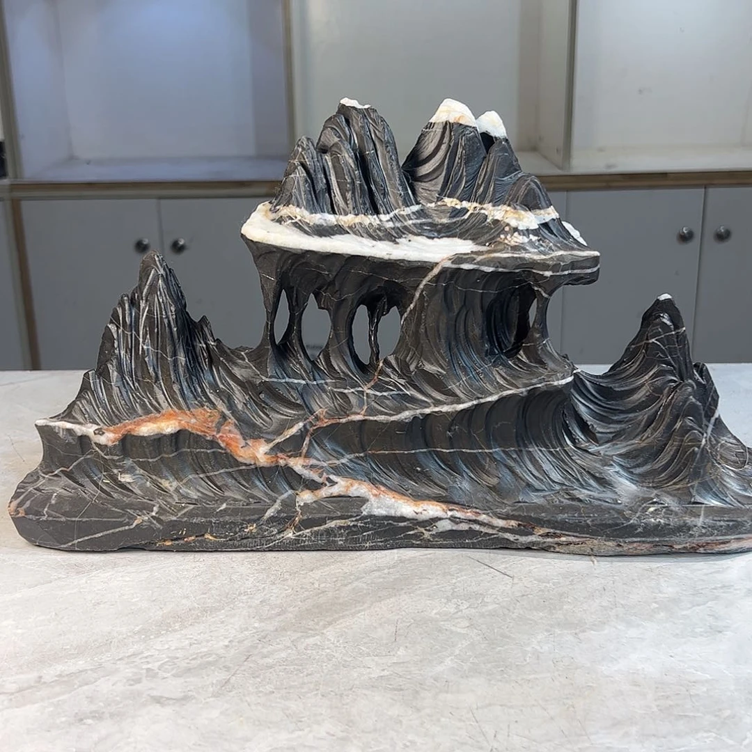 灵璧奇石博览会摆件海*