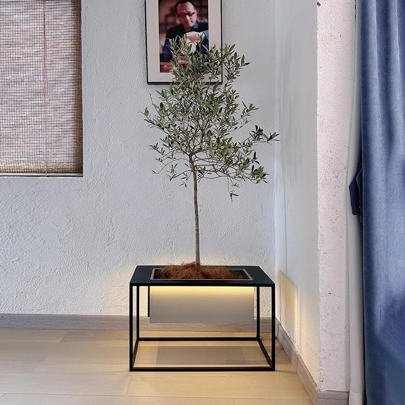 非理茶生活花盆花架高端摆件室内高级新款造型电视柜两边落地式