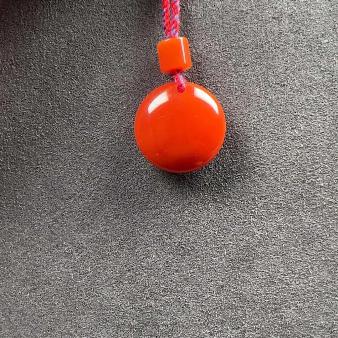 南红玛瑙未镶嵌大水沟-圆饼16x6.5