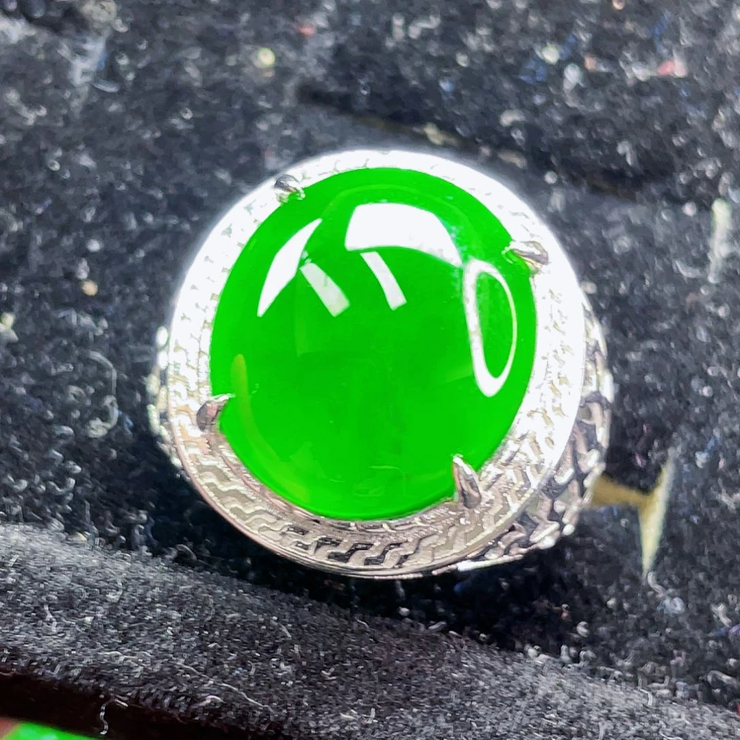 翡翠银S925镶嵌吊坠(不含链)89