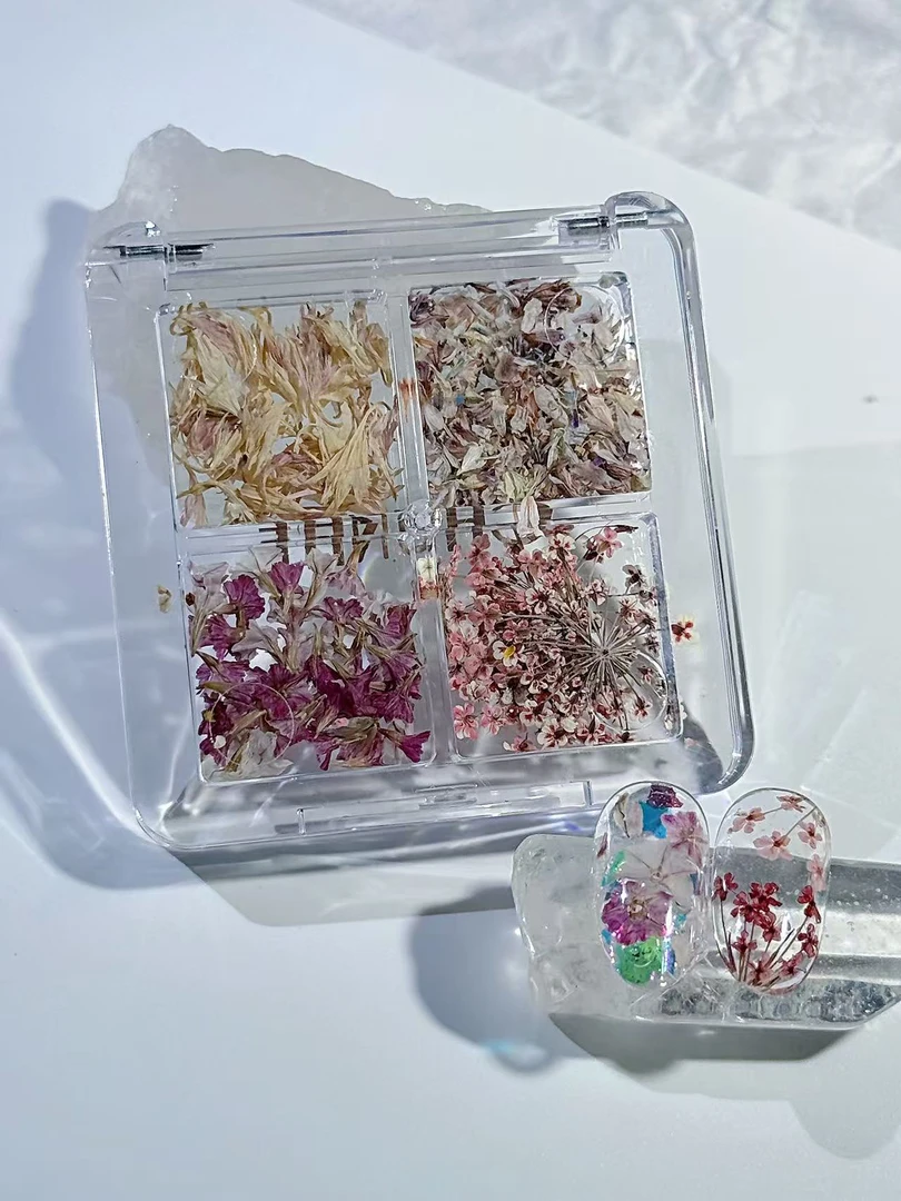 伍先森ins干花彩色花瓣美甲装饰品指甲配件DIY材料