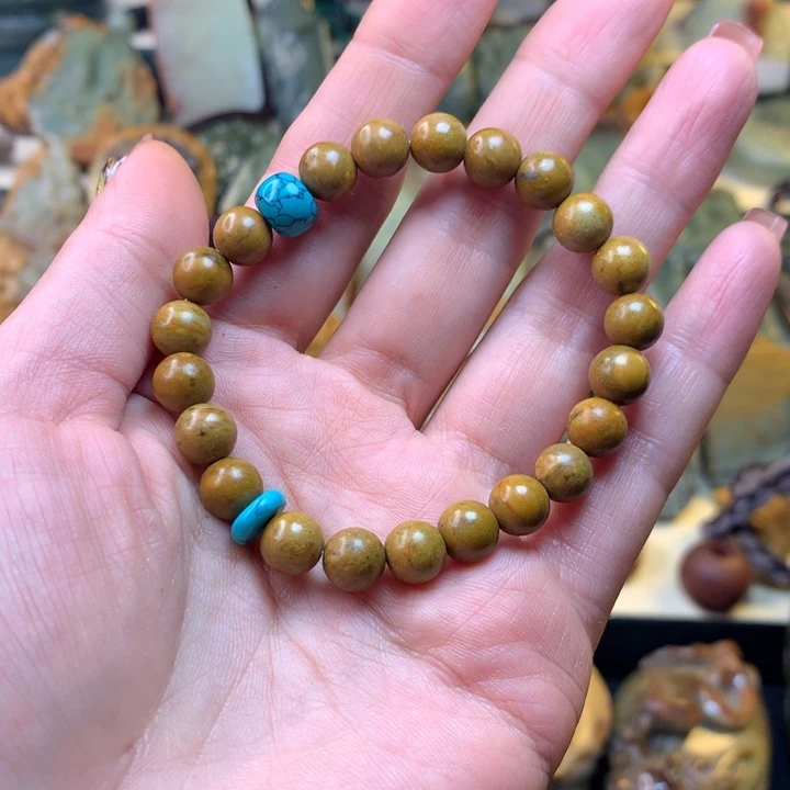 岫岩河磨玉（透闪石质玉）手链未镶嵌