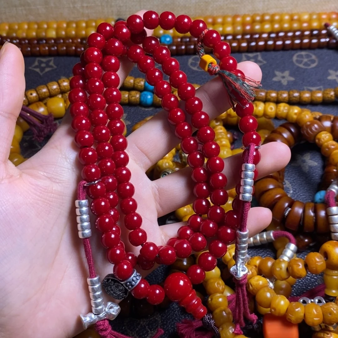 手串/手链牛骨藏区手串琉璃