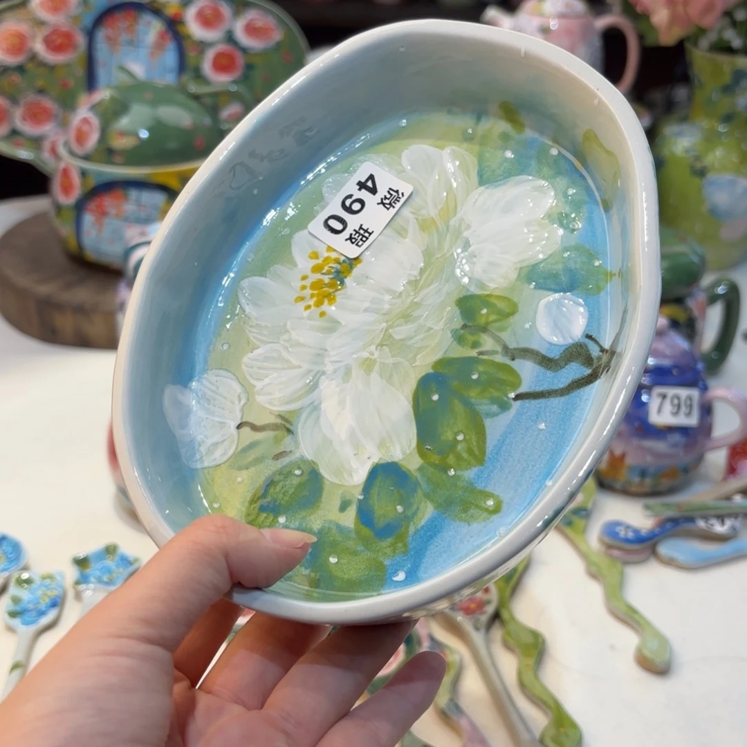美****士景德镇手绘高温釉下彩陶瓷茶具