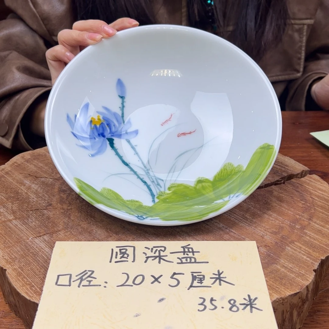 瓷片景德镇陶瓷手工手绘制作