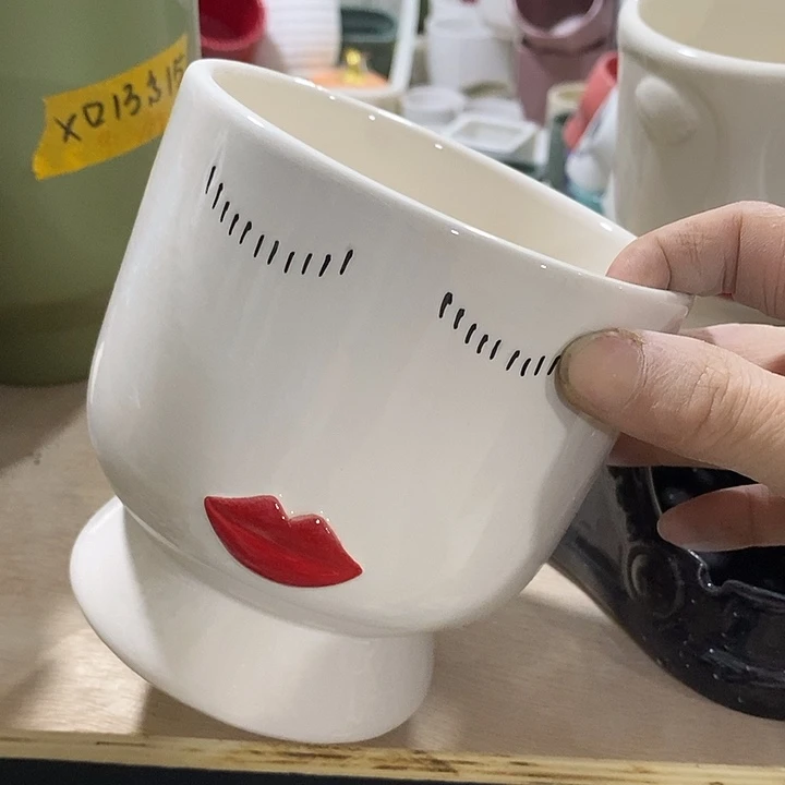 陶盆有孔 瑕疵针孔漏釉介意勿拍外高 12外口12