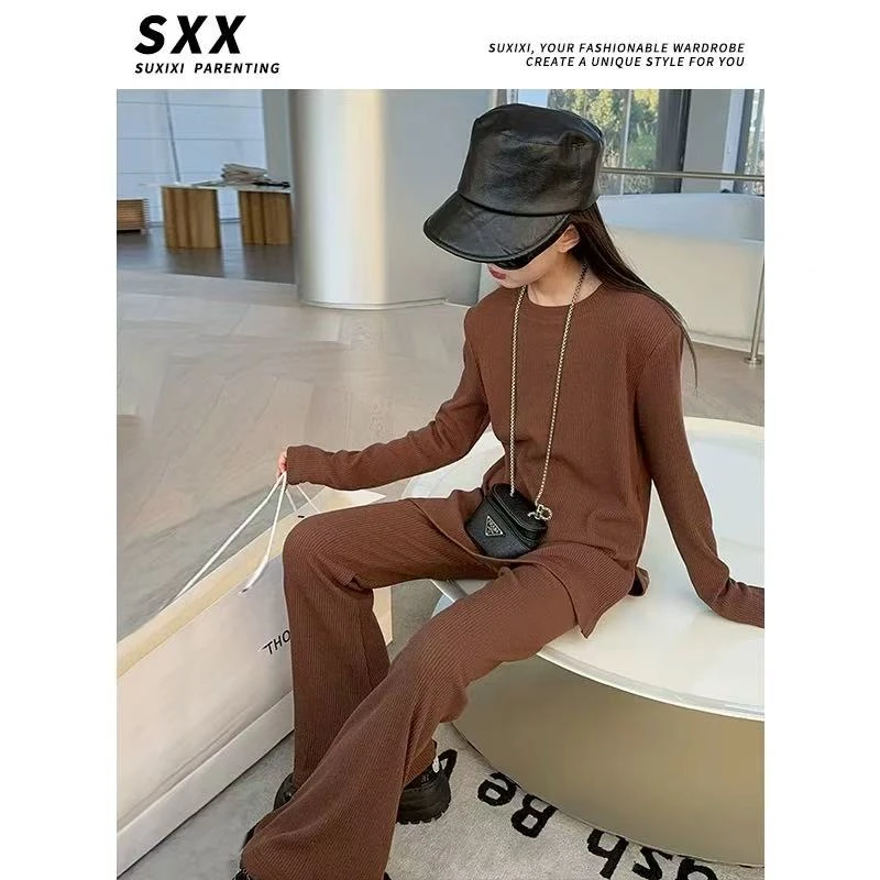 503325  《现》优选韩版儿童春款时尚洋气日常休闲套装