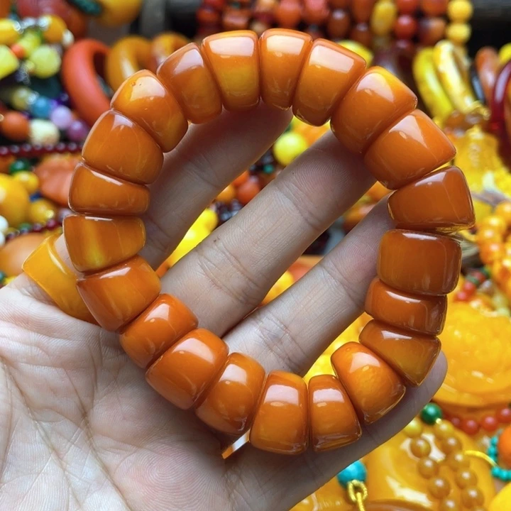 树脂制品71号橘色手串