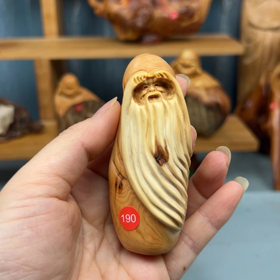 涅***生木崖柏木摆件手把件