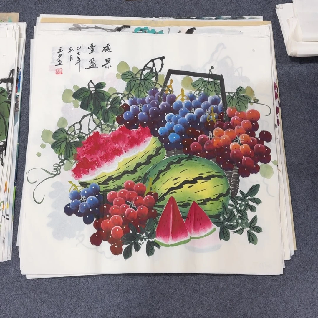 国画68×68手绘画画画