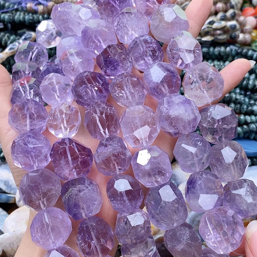 玛瑙/玉髓未镶嵌珠宝半成品紫水切面一条