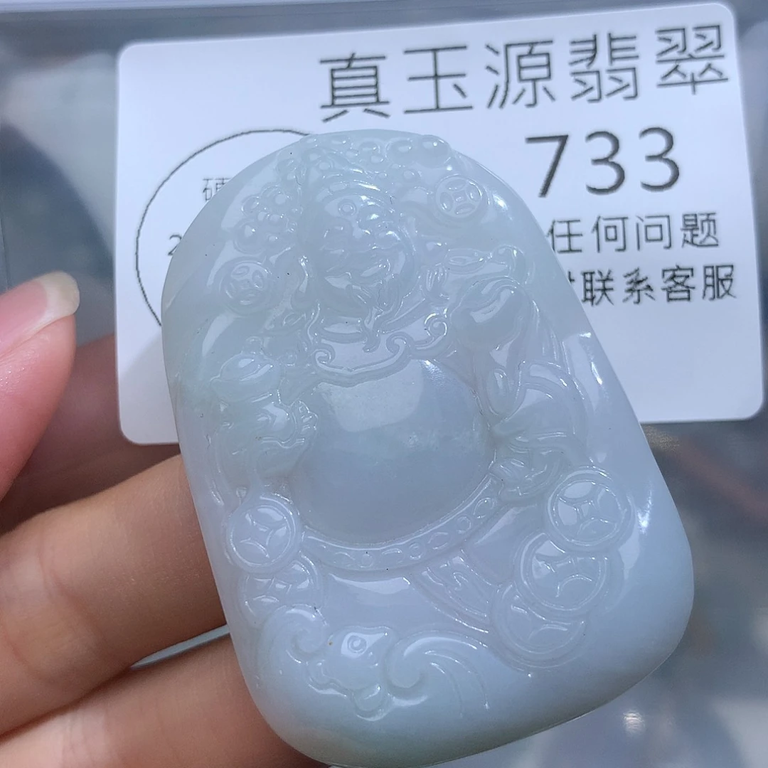 翡翠未镶嵌颈饰733。