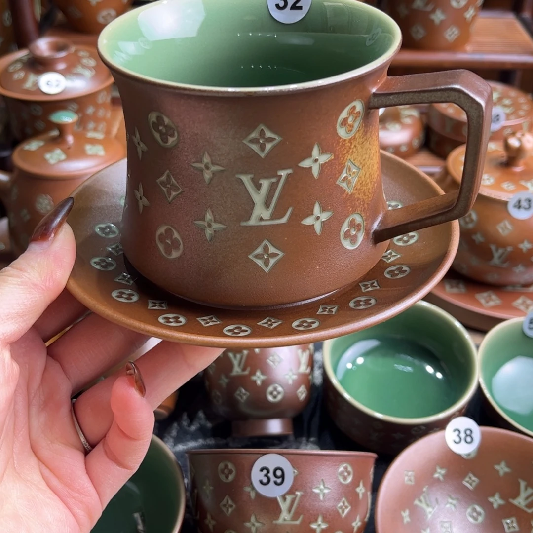 o***a草木灰老花咖啡杯