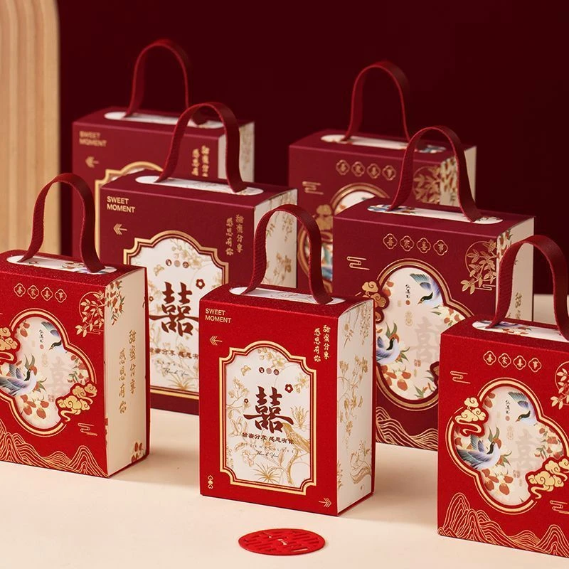中式结婚喜糖盒创意婚礼回礼盒糖果包装盒喜糖袋盒子空盒糖盒新款