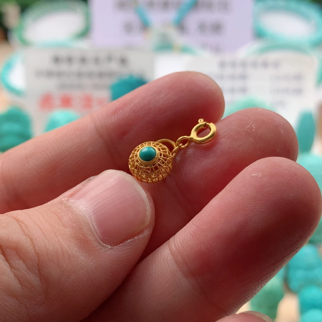绿松石配饰银S925镶嵌