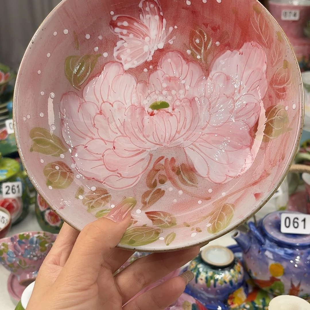 瓷片景德镇手绘高温釉下彩陶瓷茶具