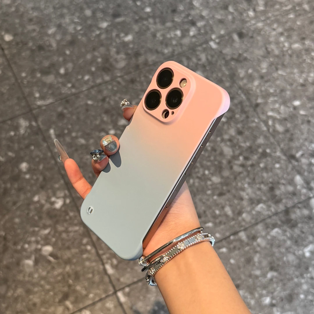 飞虎胜散热磨砂渐变无边框适用苹果16手机壳华为oppo小米vivo新款