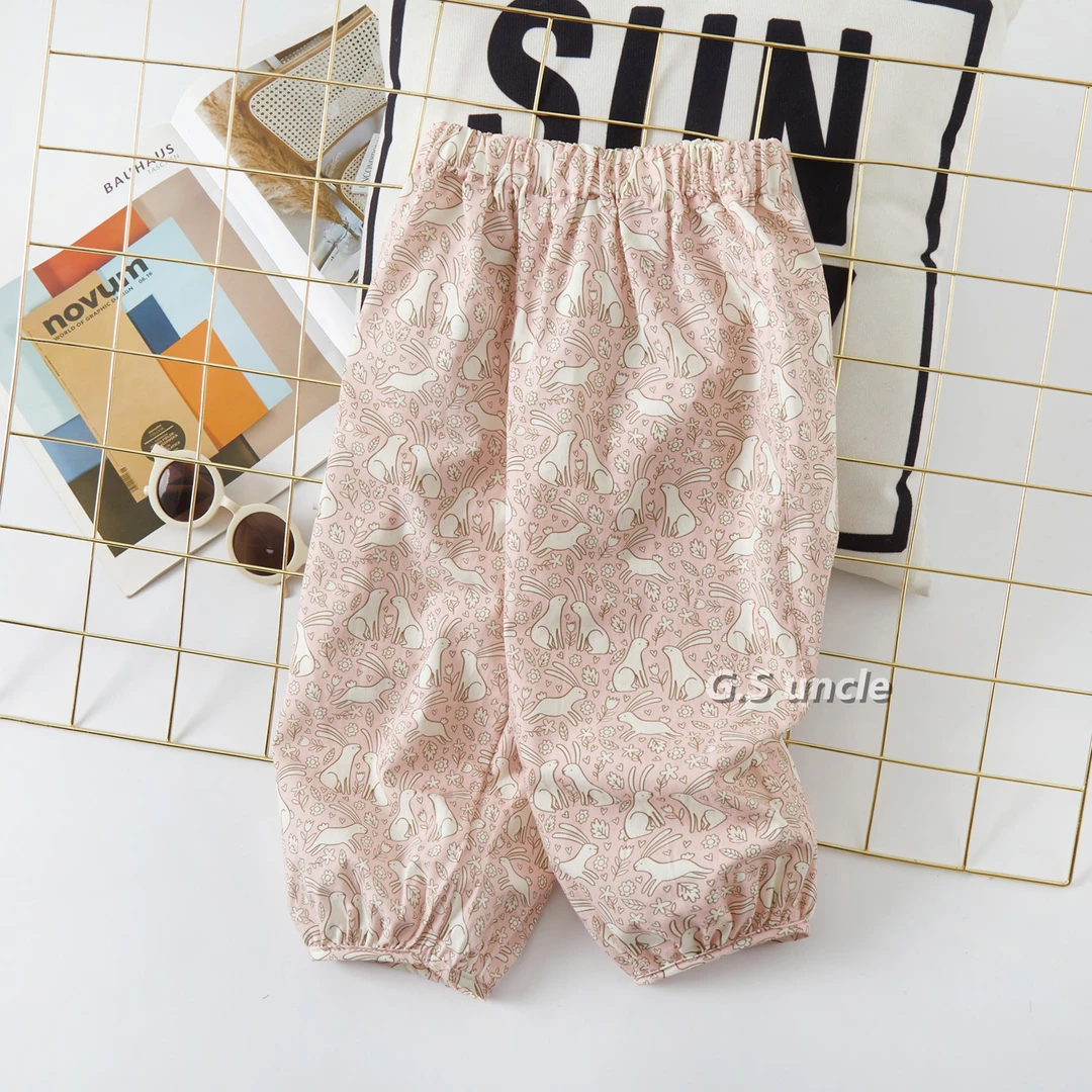 【甜心泡泡】B150儿童休闲裤夏款洋气韩版防蚊裤女童薄款