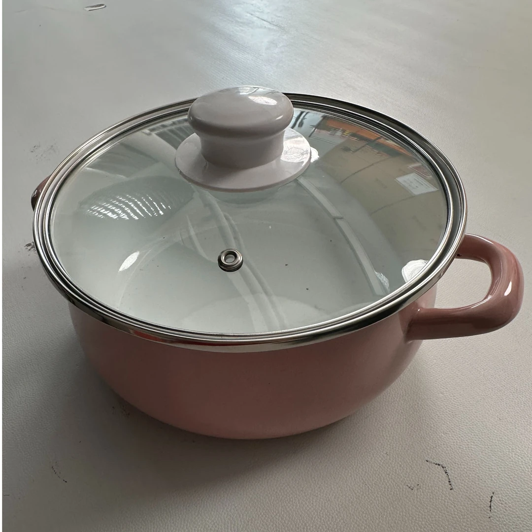 汤锅ins风家用粉色马卡龙色