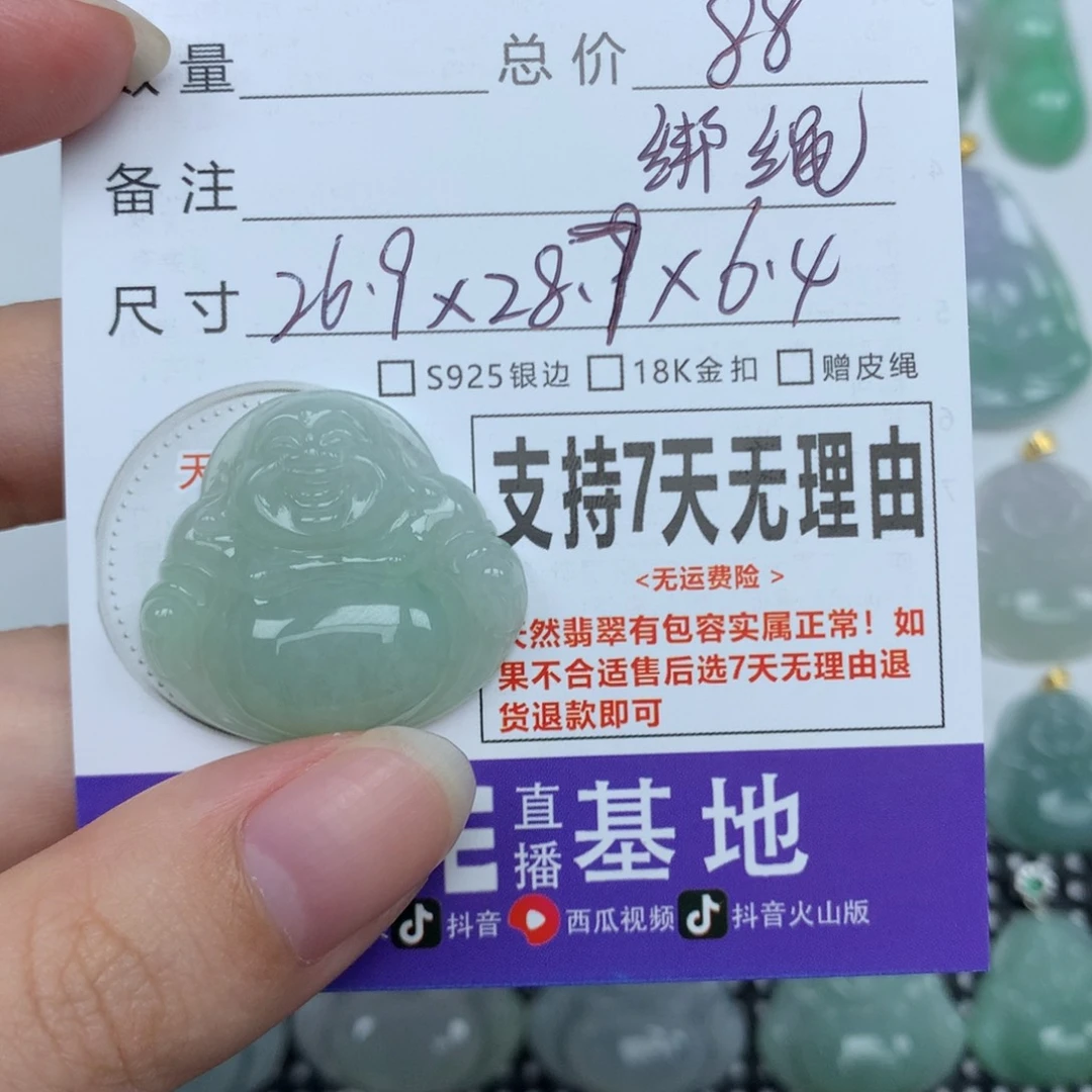 翡翠未镶嵌颈饰天然