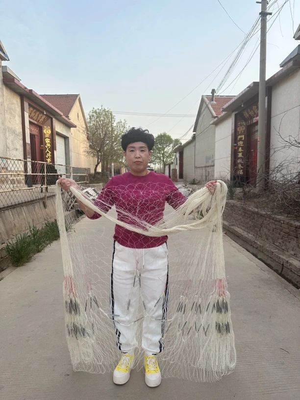 8编线5指4米高特价款，直径六米，重八斤半，铅坠纯手工捕鱼渔网撒网