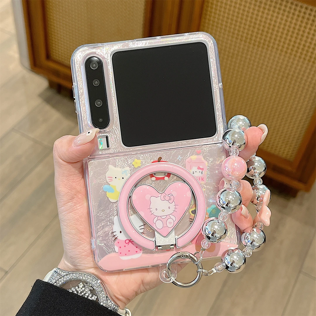 适用华为Pura x手机壳猫咪磁吸支架pocket2折叠屏三星女款保护套