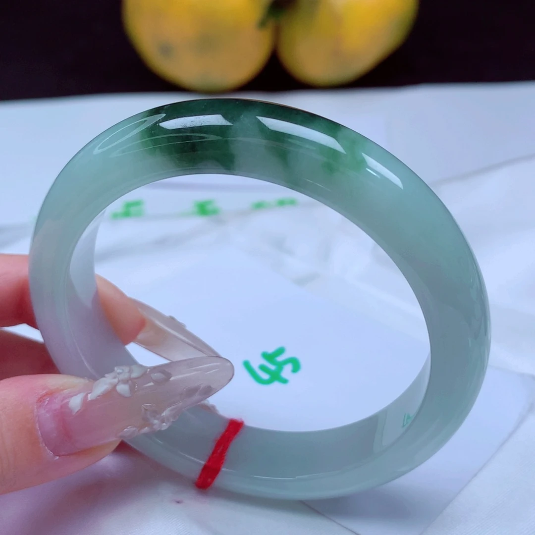 未镶嵌手镯翡翠天然缅甸翡翠A货手镯 45号