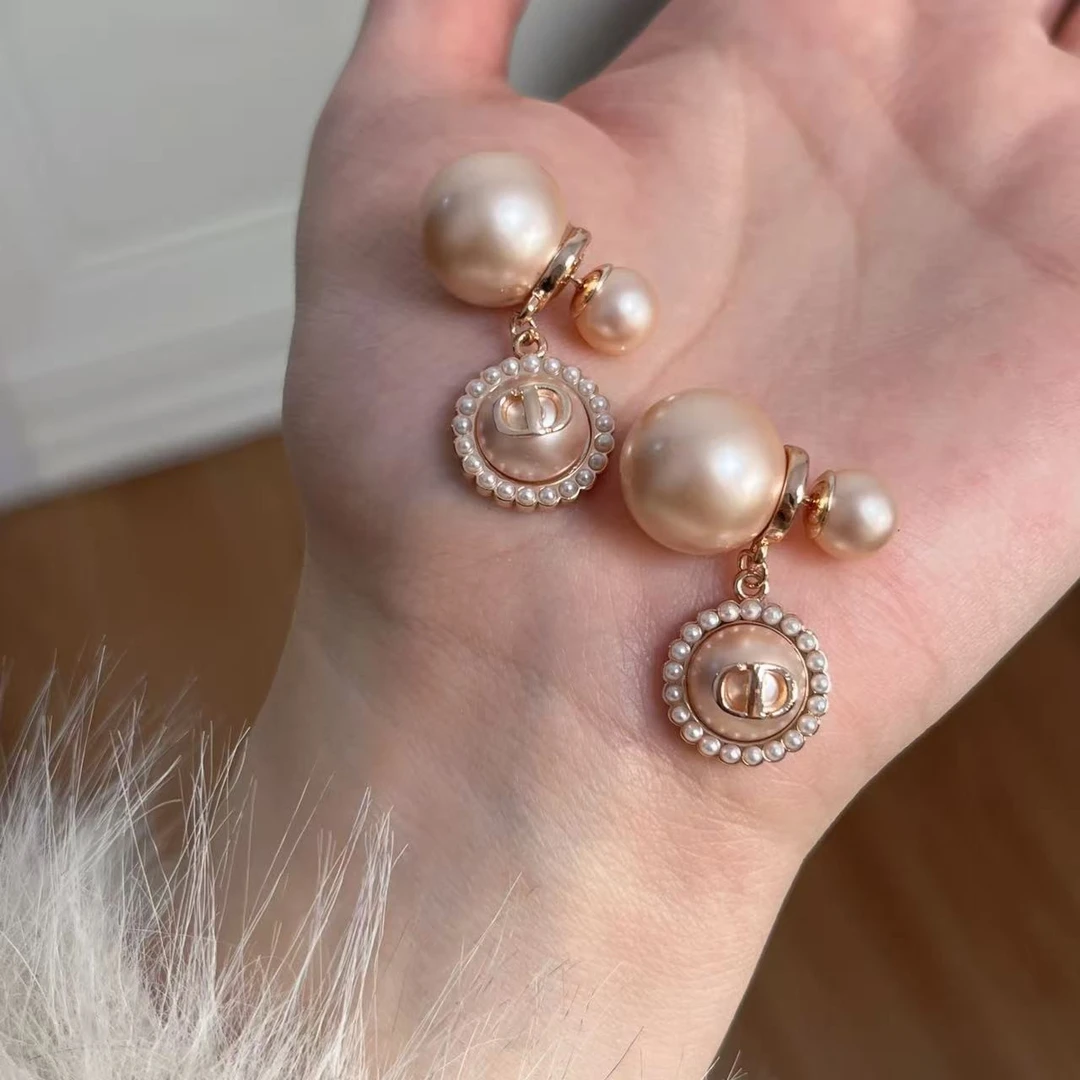 铜合金仿珍珠耳饰 CC9335   高定耳环